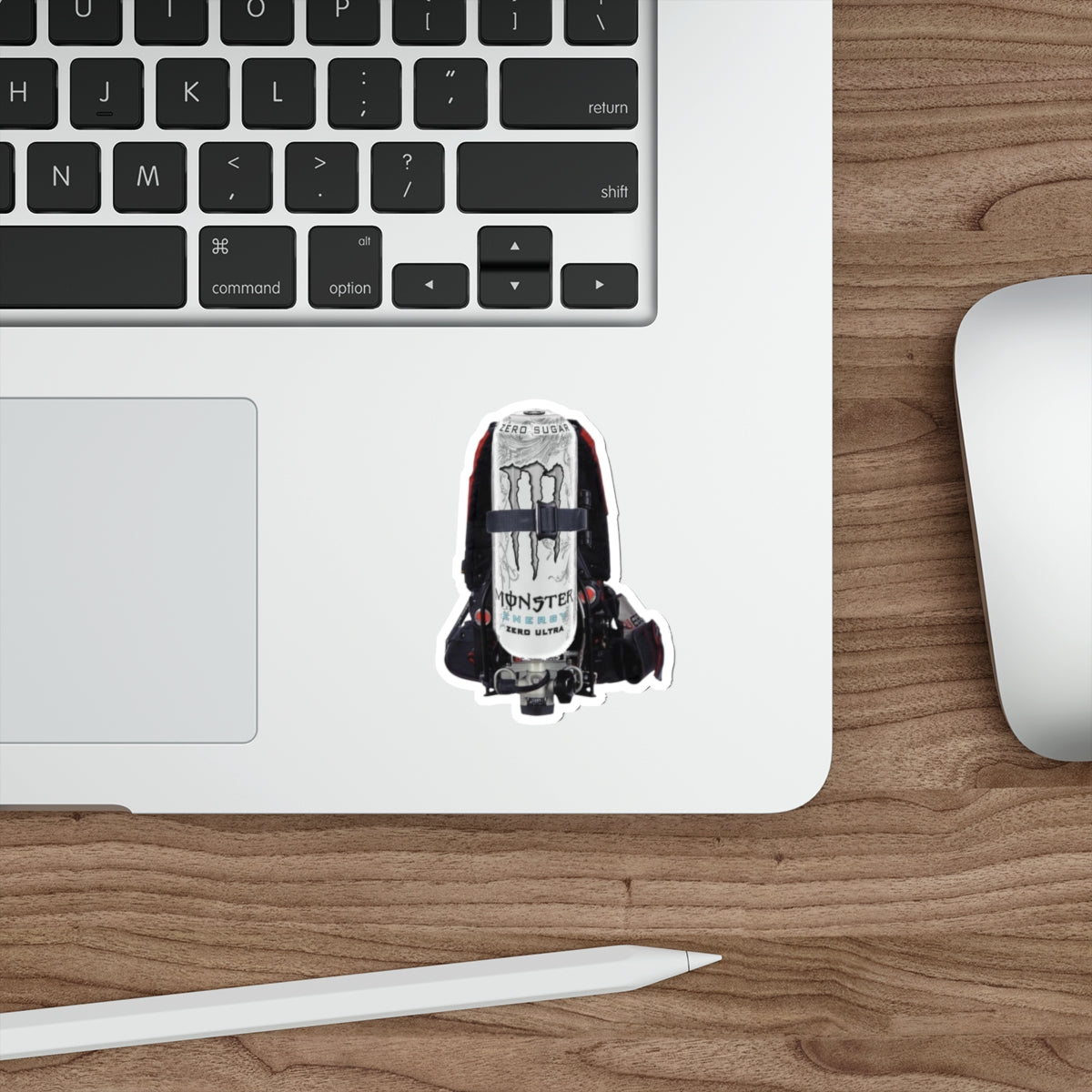 White Monster Scott X3 Die-Cut Stickers