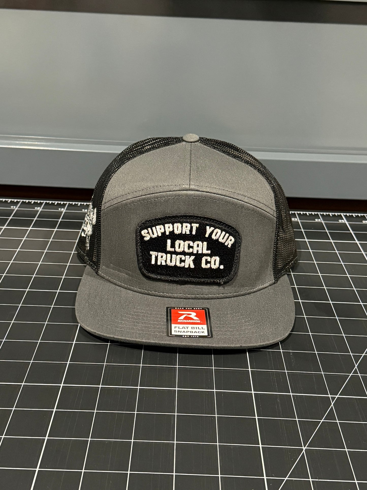 Support your Local Truck Co. Charcoal & black R168 7 Panel