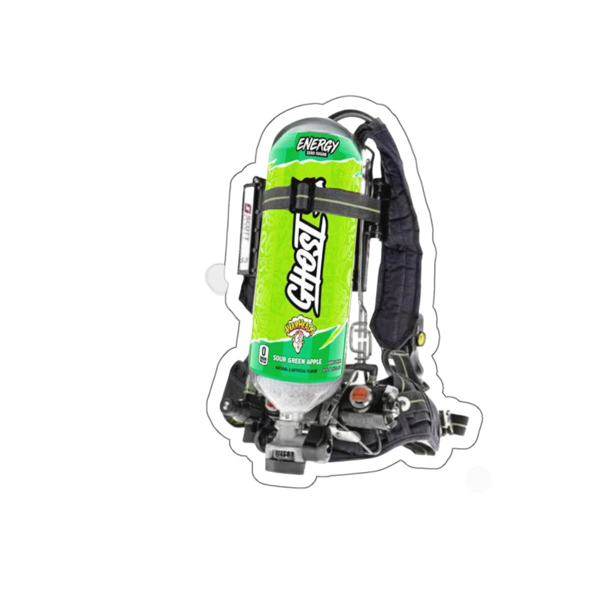 Warhead Sour Green Apple Scott Wire Die-Cut Stickers