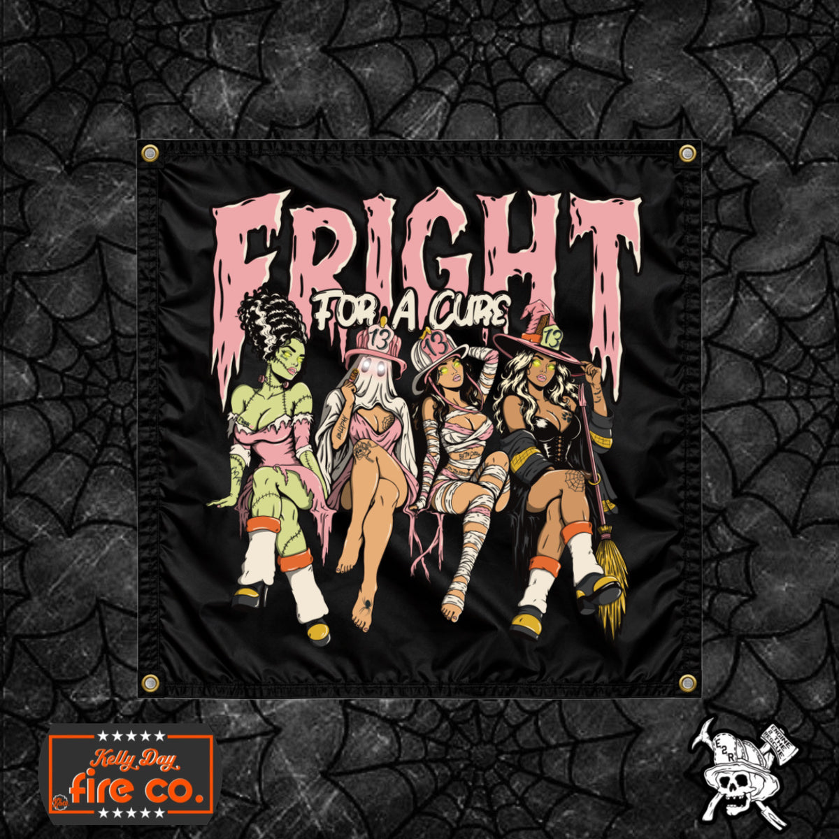 Fright for a cure 4x4 flag.