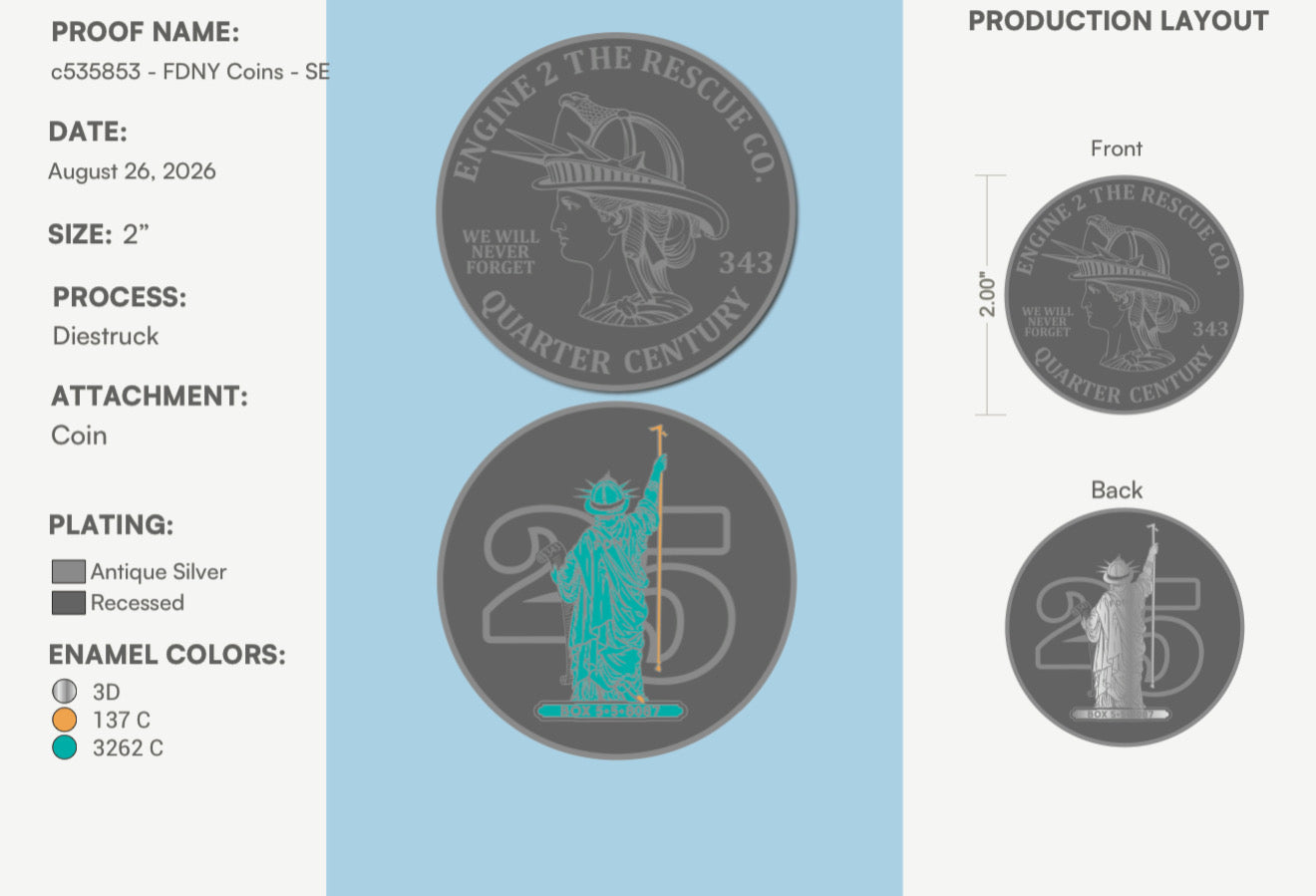 Pre order Lady Liberty Challenge Coin
