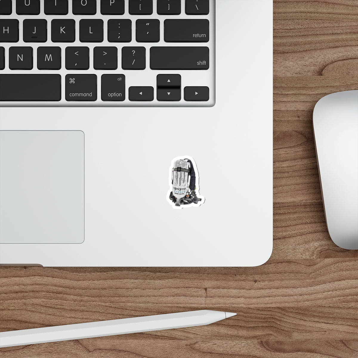 White Monster Scott Wire Die-Cut Stickers