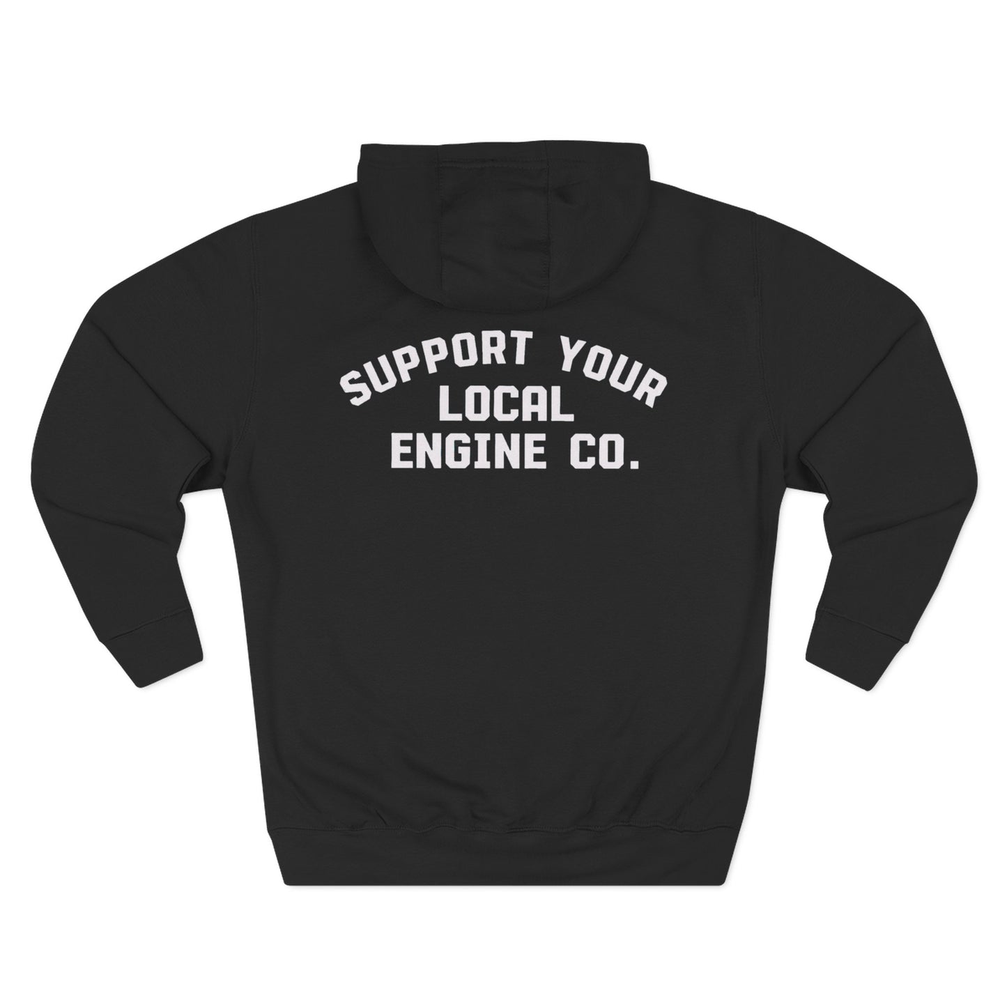 Support Your Local Engine Co. Three-Panel Fleece Hoodie
