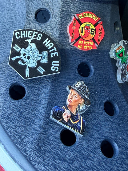 Sophie Cunningham Fire Helmet Crocs compatible Jibbitz