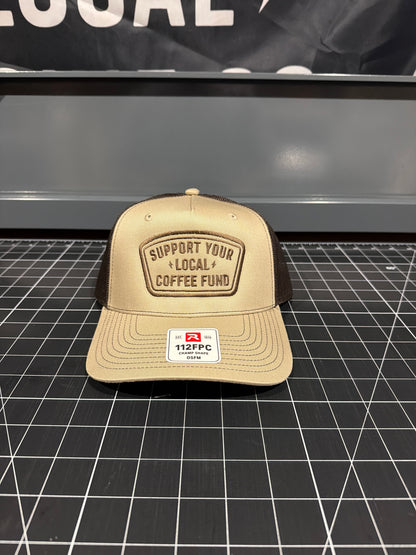 Support Your Local Coffee Fund Khaki and Brown R112