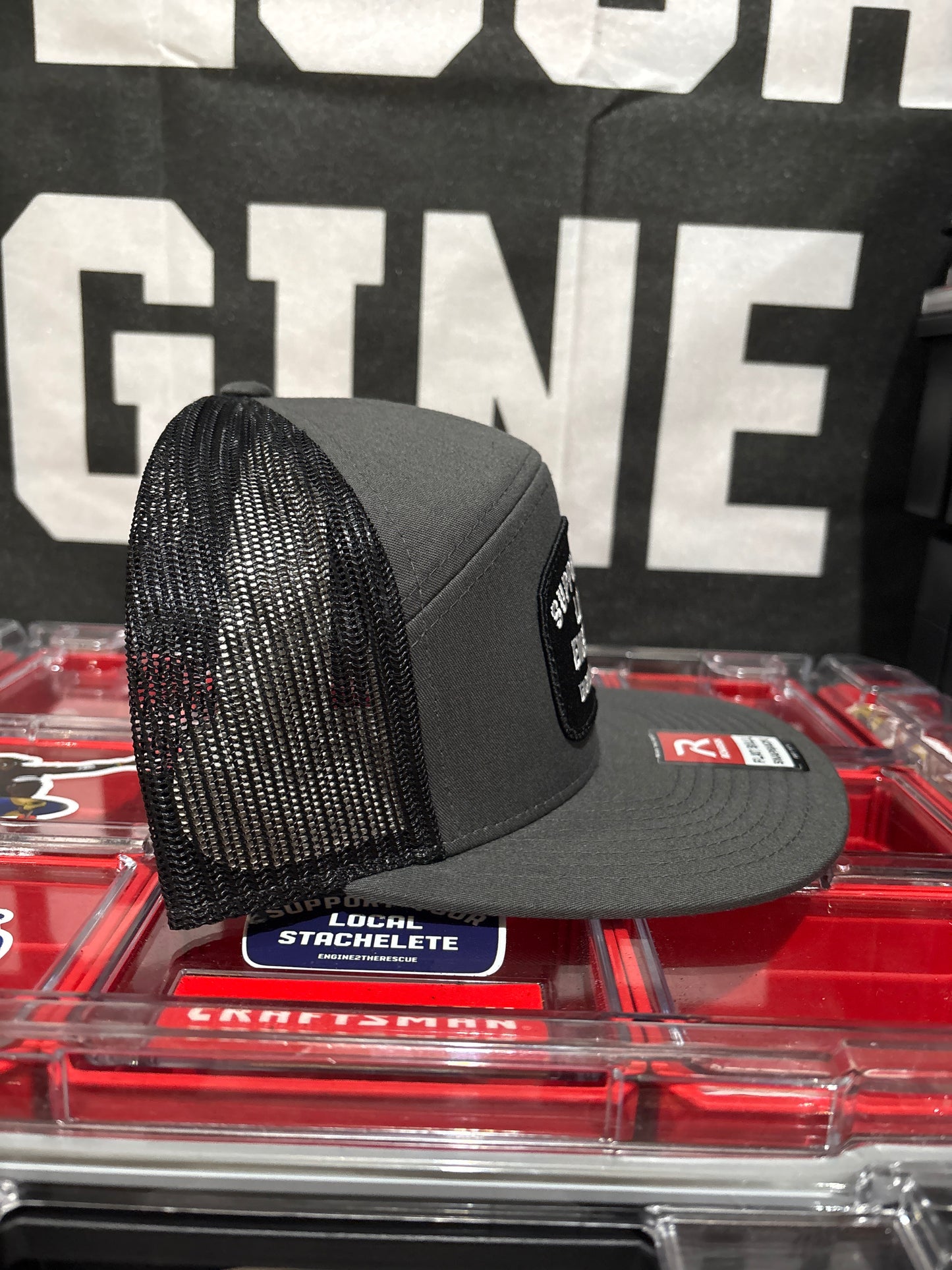 SYLEC Charcoal and Black Richardson Flat Bill.