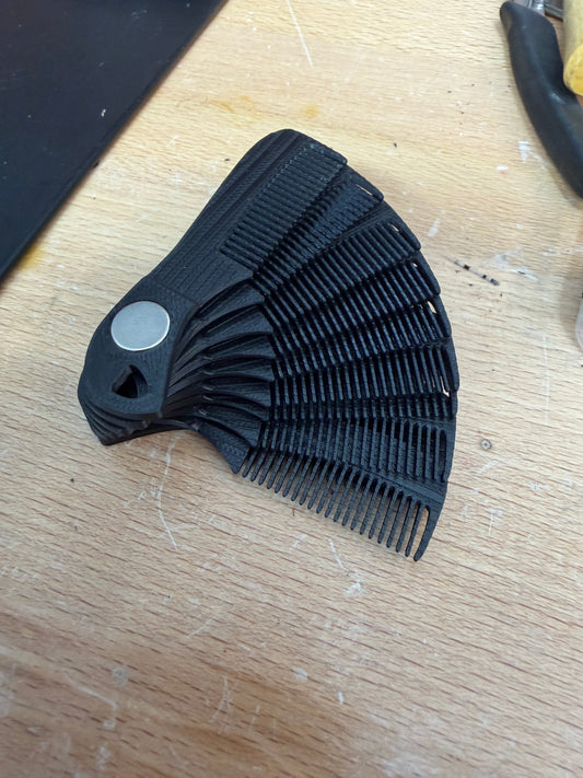 The Stache Stash — Magnetic Mustache Combs, 10-Pack