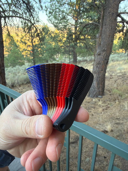 The Stache Stash — Magnetic Mustache Combs, 10-Pack