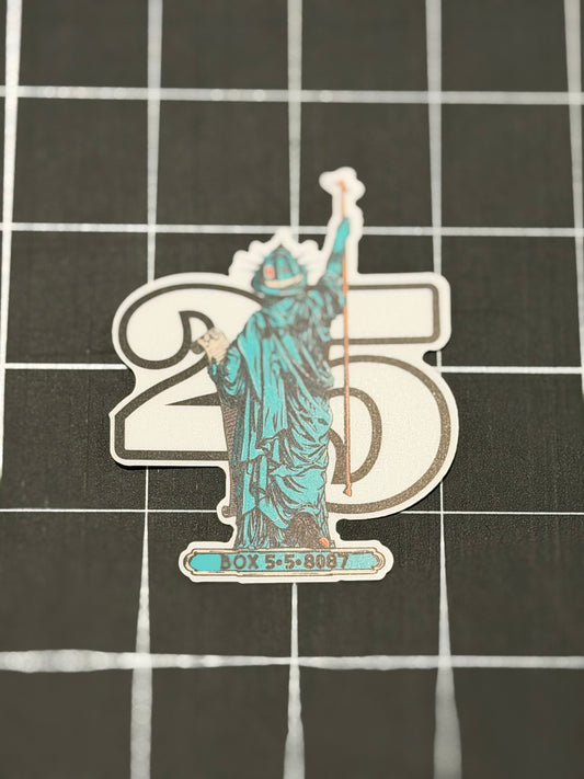 Lady liberty sticker